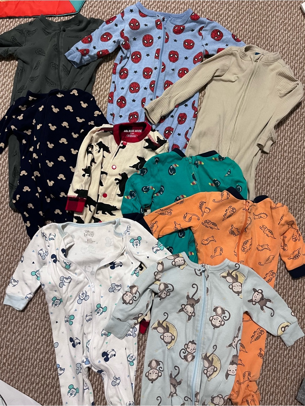 Baby 3-6m sleepers / pajama bundle